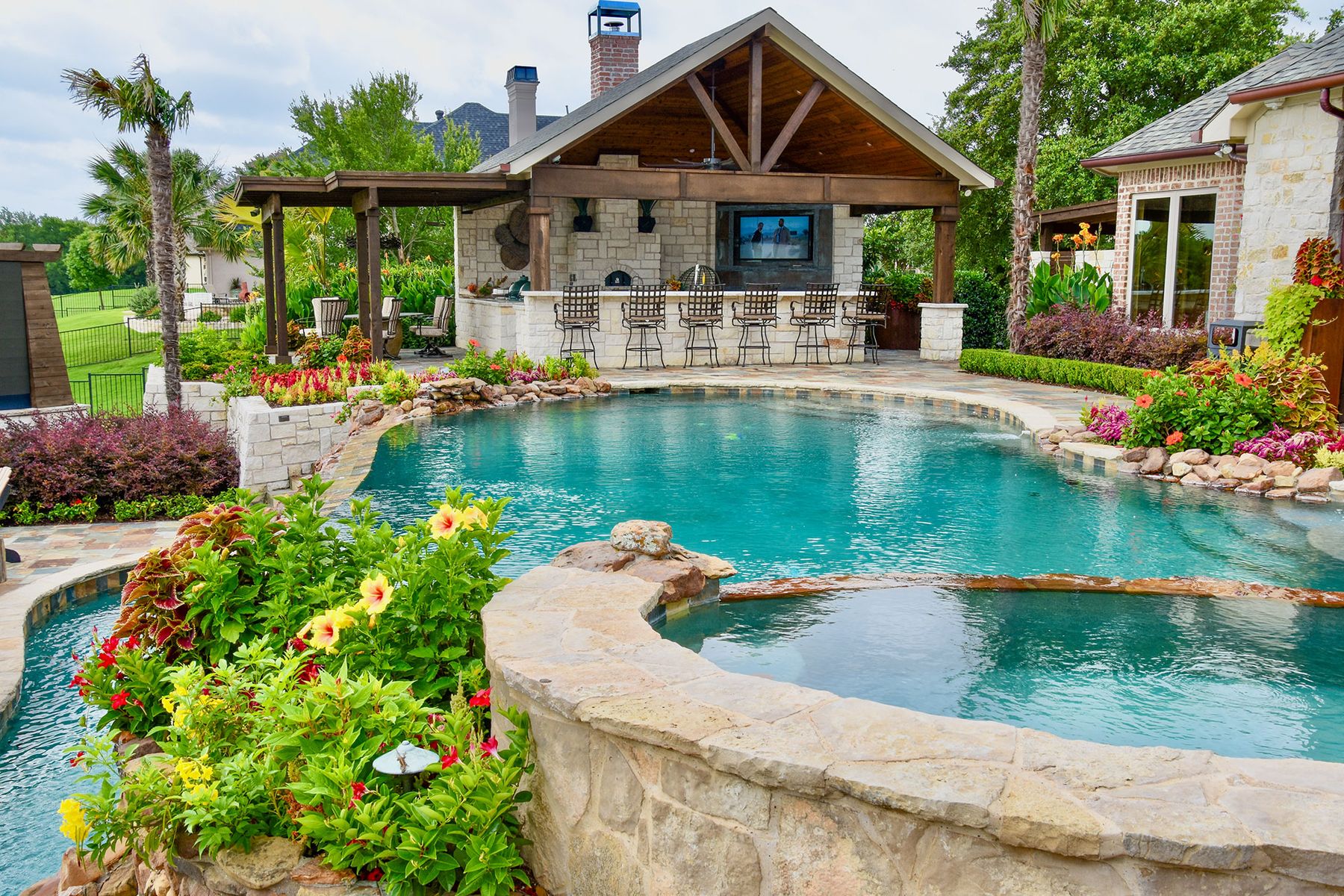 Collier Residence Jacuzzi, Pool, and Cabana